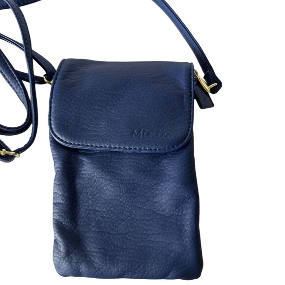 MINICAT Womens Blue Flap Adjustable Strap Crossbody Bag - Picture 4 of 6